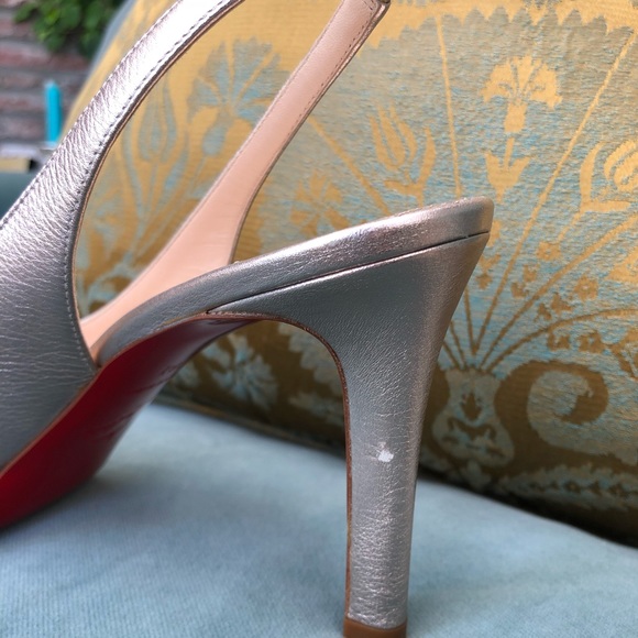 louboutin metallic heels